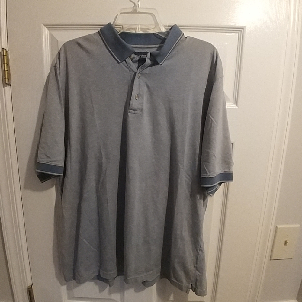 Men's Puritan Dusty Blue Golf Shirt Size XL
